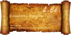 Loschitz Csilla névjegykártya